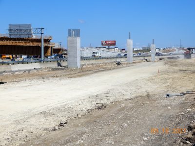 Work on future lanes on northbound I-35W between N Tarrant Pkwy. and Heritage Trace Pkwy. 