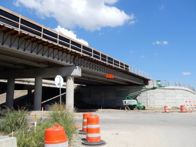 Work on Keller Hicks Rd. at I-35W