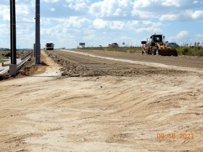 Work on I-35W near Westport Pkwy. 