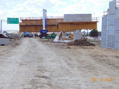 Work on future lanes on northbound I-35W between N Tarrant Pkwy. and Heritage Trace Pkwy. 