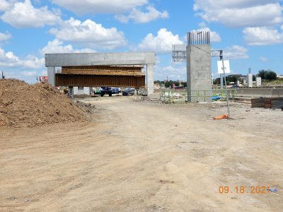 Work on future lanes on northbound I-35W between N Tarrant Pkwy. and Heritage Trace Pkwy. 