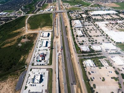 I-35W between N Tarrant Pkwy. and Heritage Trace Pkwy. looking north