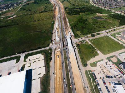 I-35W at Keller Hicks Rd. looking north