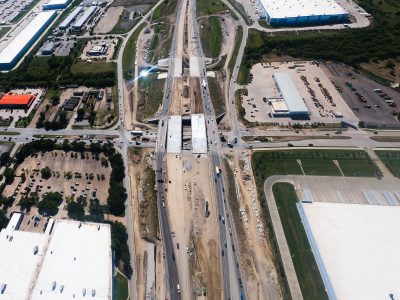 I-820 at Mark IV Pkwy. looking west