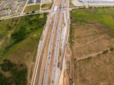 I-35W just north of Keller Hicks Rd. looking south