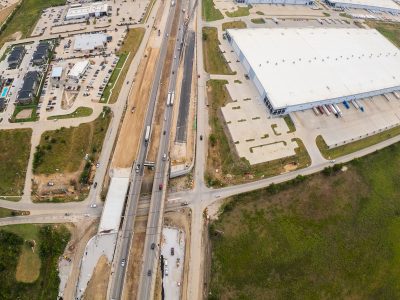 I-35W at Keller Hicks Rd. looking south