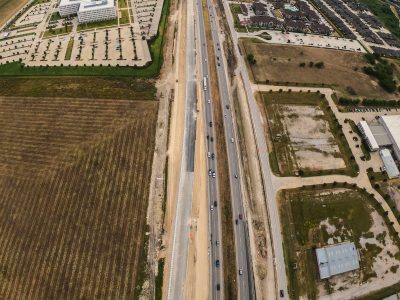 I-35W between Golden Triangle Blvd.  and Heritage Trace Pkwy. looking south