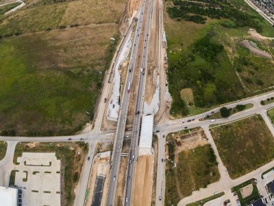 I-35W at Keller Hicks Rd. looking north
