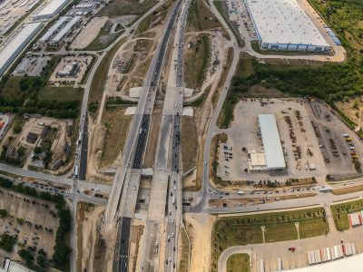I-820 at Mark IV Pkwy. looking west