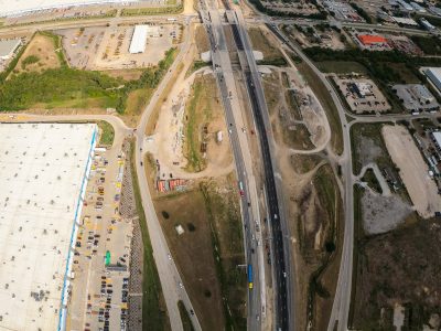 I-820 west of Mark IV Pkwy. looking east