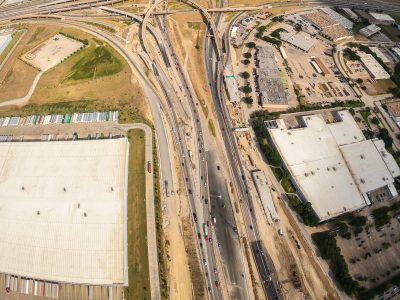I-820 east of Mark IV Pkwy. looking east