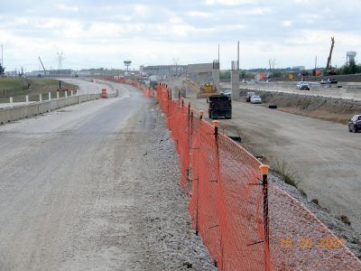 Work on I-35W near Westport Pkwy. 