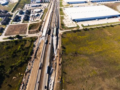 I-35W at Keller Hicks Rd. looking south