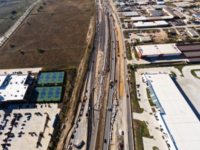 I-35W between Heritage Trace Pkwy. and Golden Triangle Blvd. looking south