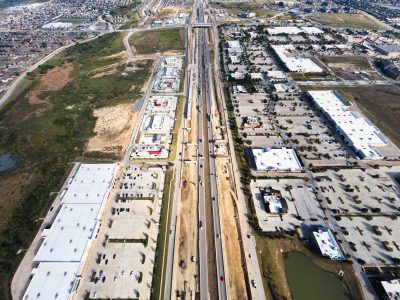 I-35W between N Tarrant Pkwy. and Heritage Trace Pkwy. looking north