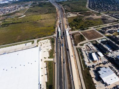 I-35W at Keller Hicks Rd. looking north