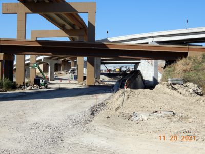 Work at the I-35W/I-820 interchange