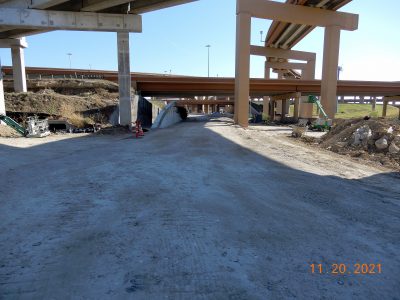 Work at the I-35W/I-820 interchange