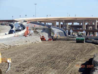 Work at the I-35W/I-820 interchange