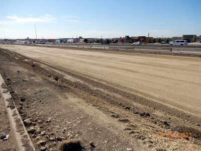 Work on future lanes on northbound I-35W between N Tarrant Pkwy. and Heritage Trace Pkwy. 