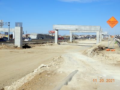 Work on future lanes on northbound I-35W between N Tarrant Pkwy. and Heritage Trace Pkwy. 
