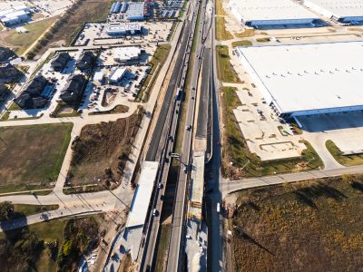 I-35W at Keller Hicks Rd. looking south
