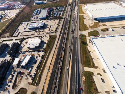I-35W just south of Keller Hicks Rd. looking south