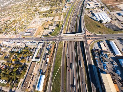 I-35W at 28th St. looking north