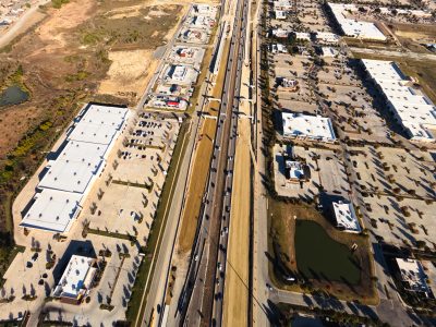 I-35W between N Tarrant Pkwy. and Heritage Trace Pkwy. looking north