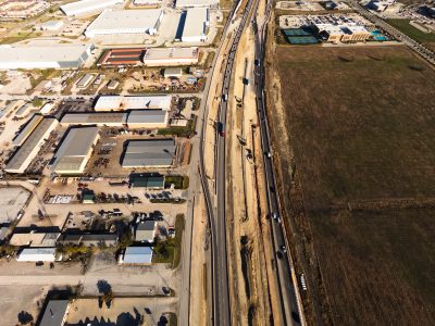 I-35W between Heritage Trace Pkwy. and Golden Triangle Blvd. looking north