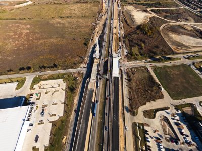 I-35W at Keller Hicks Rd. looking north