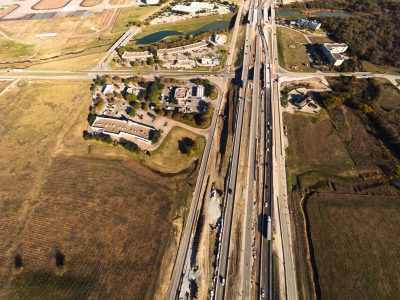 I-35W at Westport Pkwy. looking north