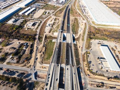 I-820 at Mark IV Pkwy. looking west
