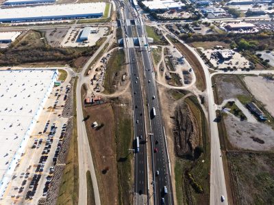I-820 west of Mark IV Pkwy. looking east