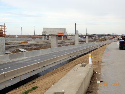 Work on I-35W between SH 170 and Westport Pkwy.