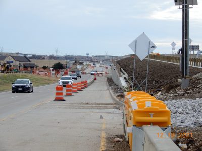 Work on Westport Pkwy. at I-35W