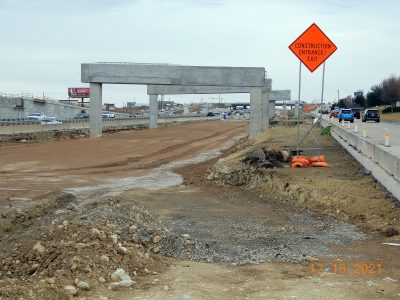Work on I-35W between Heritage Trace Pkwy. and N Tarrant Pkwy.