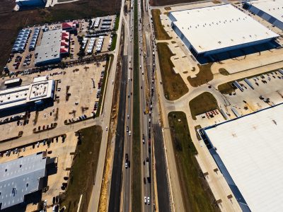 I-35W just south of Keller Hicks Rd. looking south
