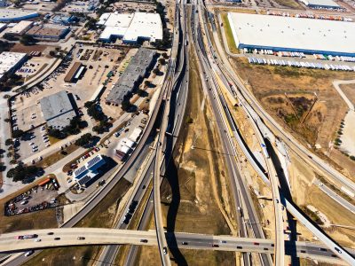 I-35W/I-820 interchange looking west