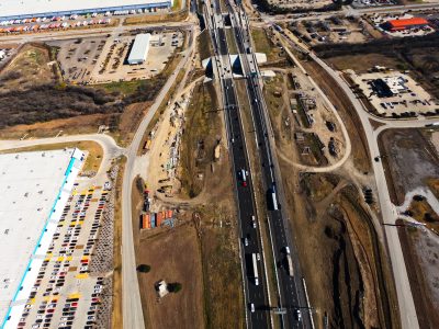 I-820 west of Mark IV Pkwy. looking east