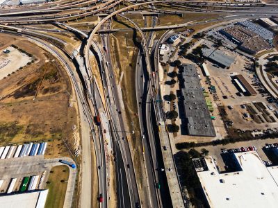 I-35W/I-820 interchange looking east