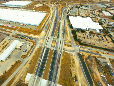 I-820 at Mark IV Pkwy. looking east