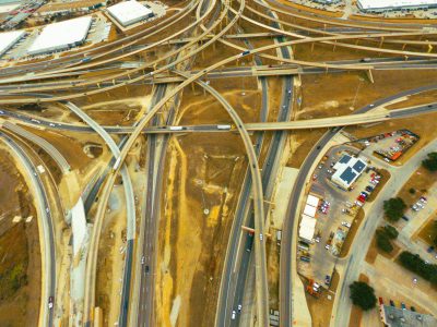 I-35W/I-820 interchange looking east