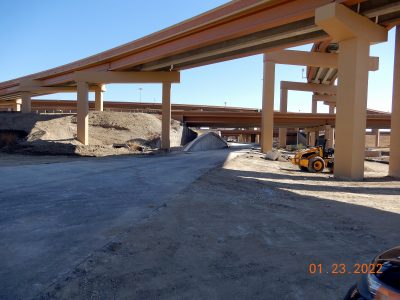 Work at the I-35W/I-820 interchange