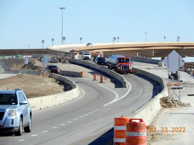 Work at the I-35W/I-820 interchange