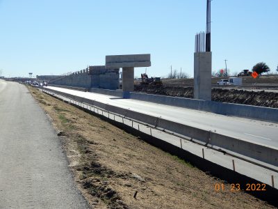 Work on I-35W between SH 170 and Westport Pkwy.
