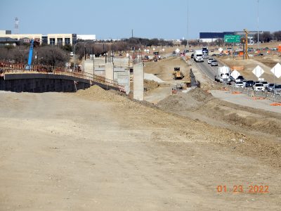 Work on I-35W between SH 170 and Westport Pkwy. 