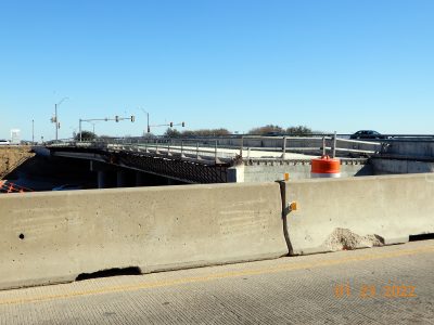 Future u-turn on Heritage Trace Pkwy. at I-35W