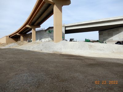 Work at the I-35W/I-820 interchange
