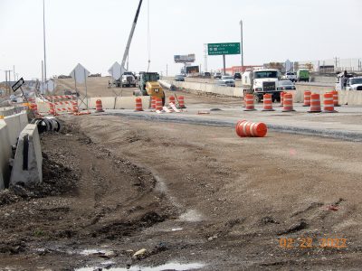 Work on I-35W near Golden Triangle Blvd.